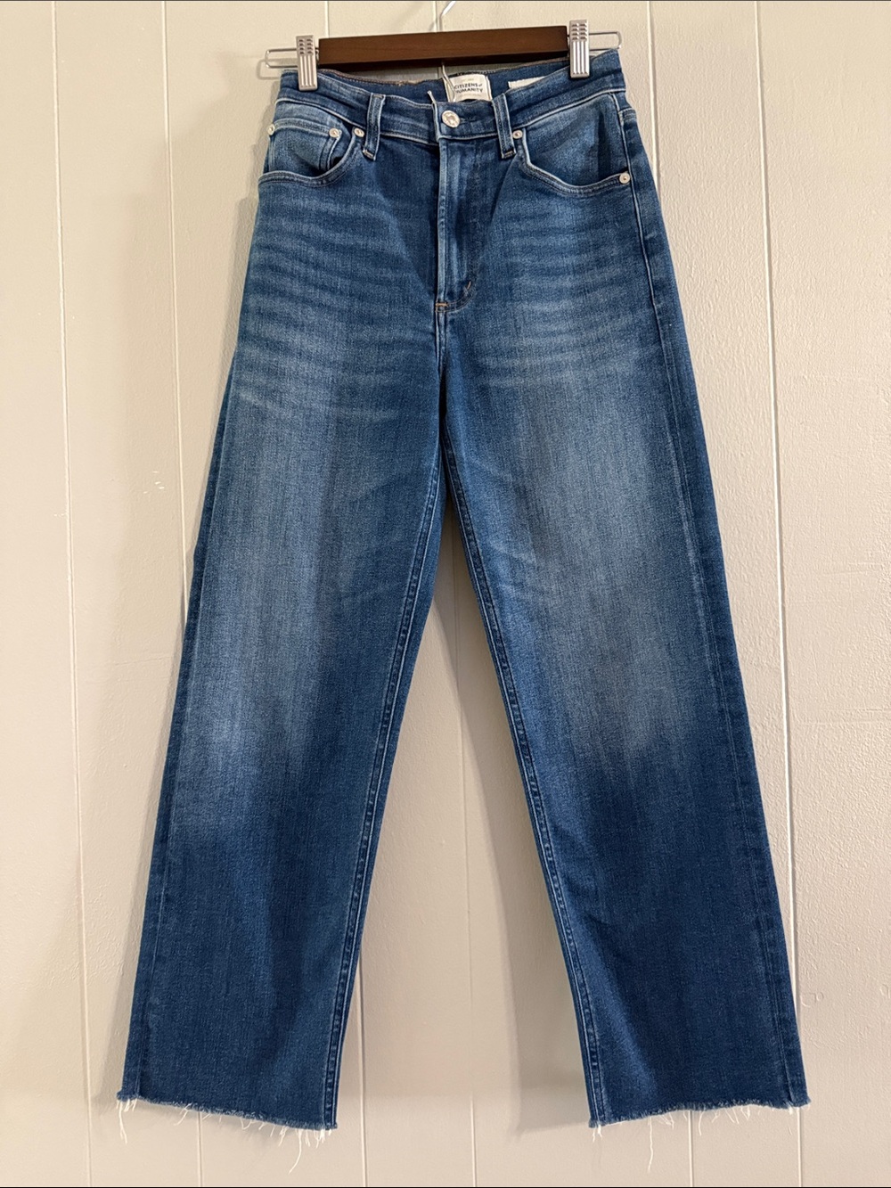 Citizens Of Humanity Blue High-Rise Palma Straight Jeans *altered* see photos